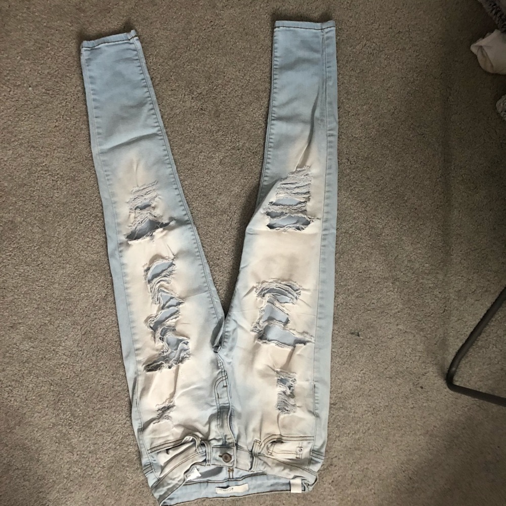 ripped high waisted jeans